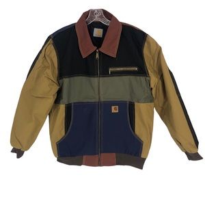 Carhartt Unisex Reworked Upcycled Patchwork Quilted Jacket Mens Large Work